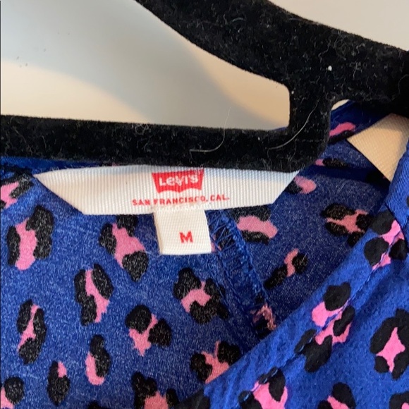 Levi Pink Leopard Print Blouse - Picture 4 of 8
